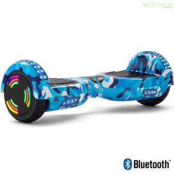   6,5" Hover board bluetooth-os mini segway táskával (camo blue)