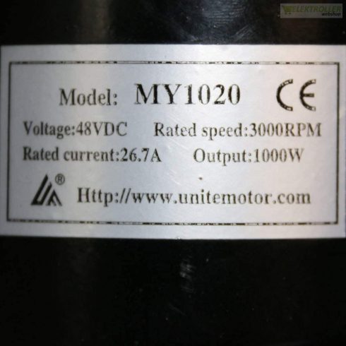 Elektromos szénkefés motor 48V 1000W MY1020
