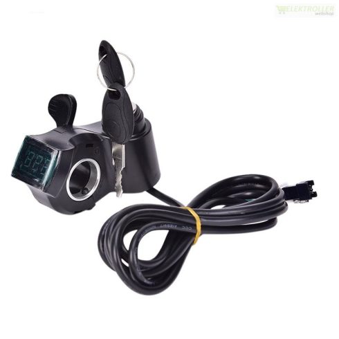 Elektromos roller hüvelykujjas univerzális kulcsos gázkar LCD kijelzővel 12-72V