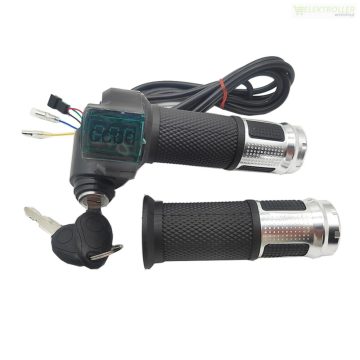   Elektromos roller univerzális kulcsos gázkar 12-96V (Ezüst)