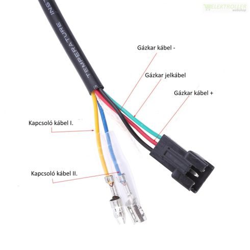 Elektromos roller univerzális kulcsos gázkar 12-96V (Ezüst)