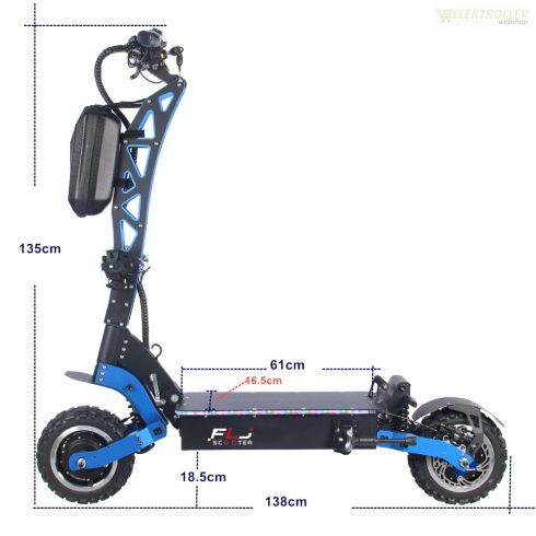 ER7000W összecsukható elektromos roller 120Km/h 72V 35Ah ülés nélkül (kék)