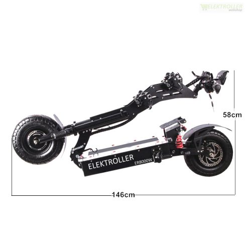 ER8000W összecsukható elektromos roller 72V 45Ah üléssel (fekete)