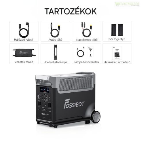 Hordozható szünetmentes nagyteljesítményű áramforrás energiatároló állomás FOSSIBOT F3600