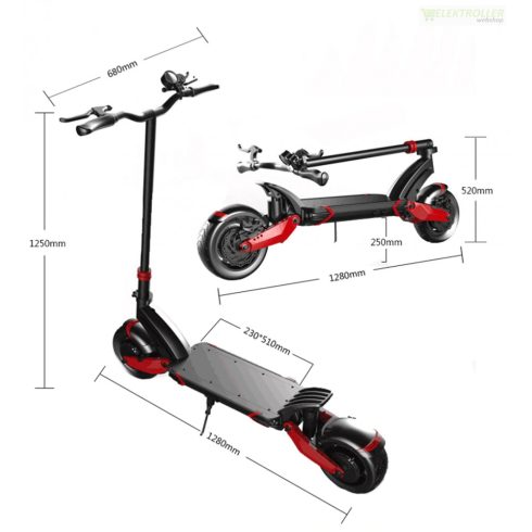 Kaabo Mantis 10 PRO elektromos roller 24.5Ah 2000W 60V 65km/h 100km