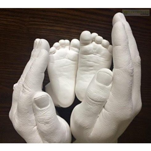 Dupla 2 szobros kézszobor készítő szett XL családi kézfogós gipszlenyomat olcsón