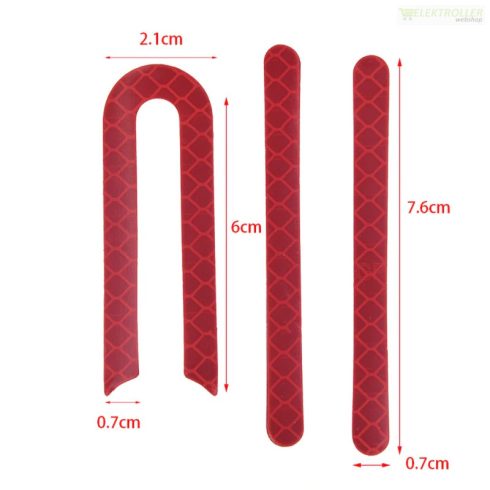 Xiaomi elektromos roller kerékcsavarborítás láthatósági matrica 4db (piros)